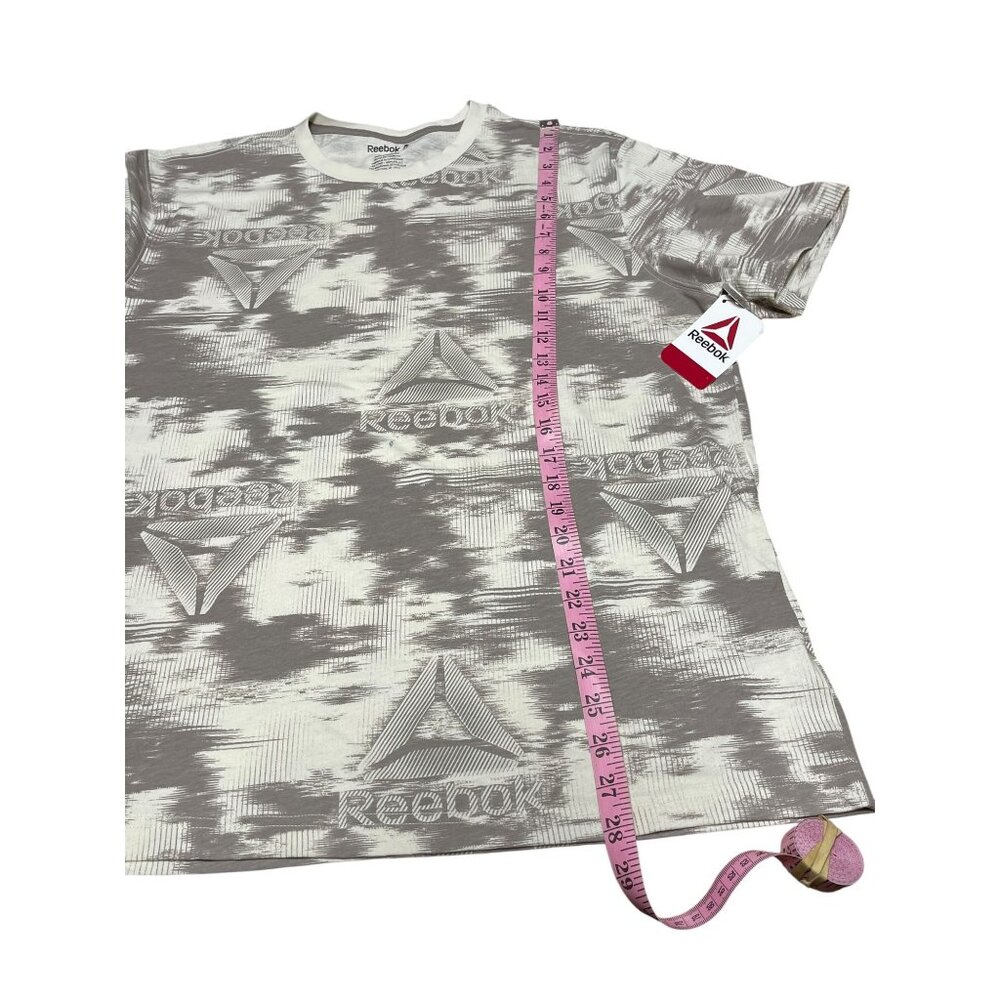 Reebok Mens Classic Graphic T-Shirt Beige/Gray L Cotton Blend - Picture 6 of 15